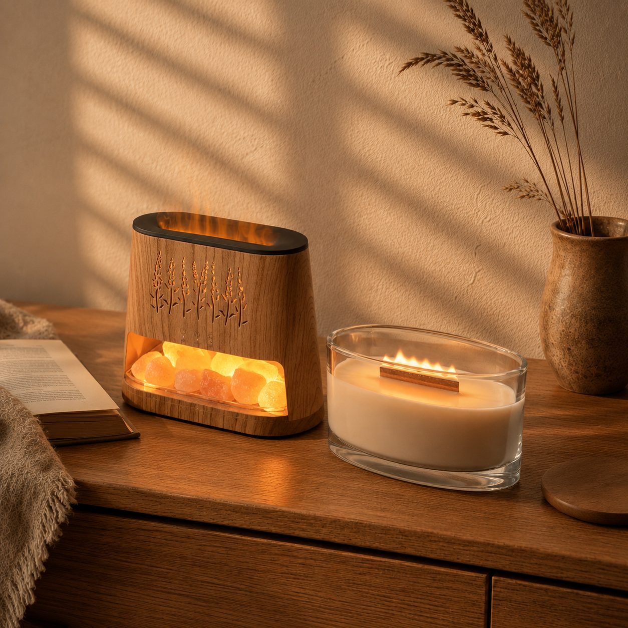 Lumidusk Crackle — Wooden Wick Candle